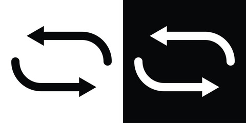 Repeat icon filled flat sign concept for web design.