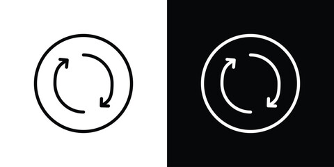 Repeat icon filled flat sign concept for web design.