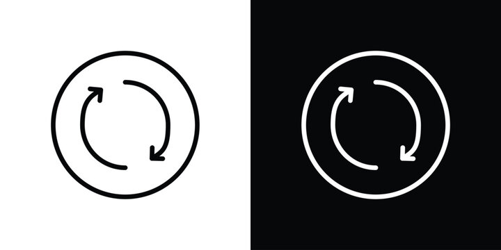 Repeat icon filled flat sign concept for web design.