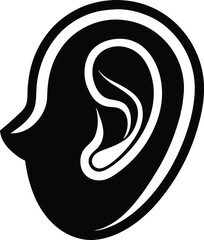 ear vector icon.