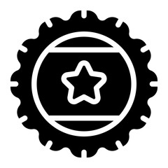 bottle cap glyph icon