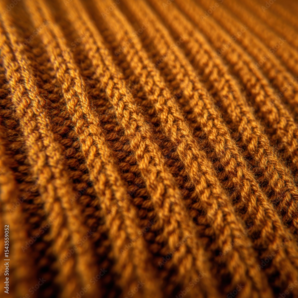 Aufkleber textured close-up of warm ribbed jersey textile displaying intricate patterns of intertwined fibers 