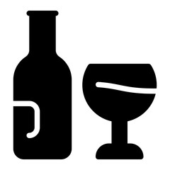 wine glyph icon
