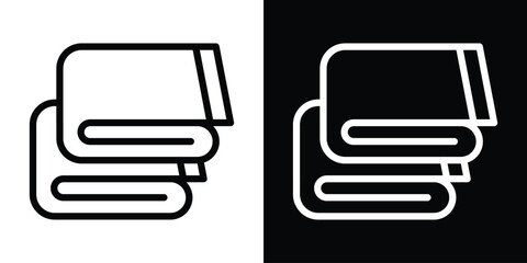Rounded the folded bath towels icon filled flat sign concept for web design.