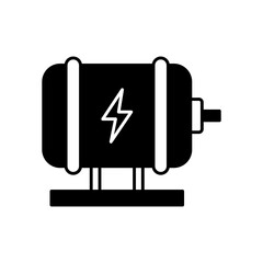 Fototapeta premium Electric Motor Engine Fill Icon