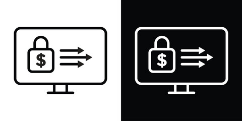 Safe transfer icon filled flat sign concept for web design.
