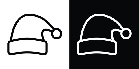 Santa hat icon filled flat sign concept for web design.