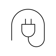 Electric Plug Connector Line Icon
