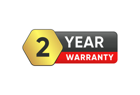 2 Year Warranty Label Sign Vector Design