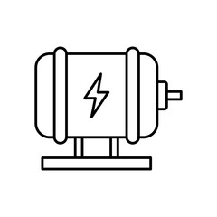Electric Motor Engine Line Icon