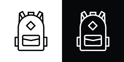 School bag icon filled flat sign concept for web design.