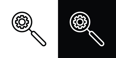 Search engine optimization icon filled flat sign concept for web design.