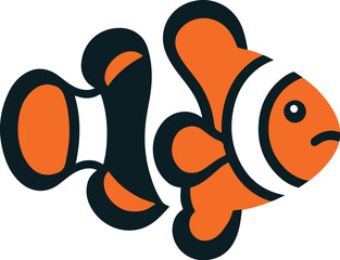 clownfish vector illustration on white background