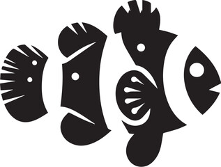 clownfish vector illustration on white background