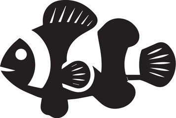 clownfish vector illustration on white background