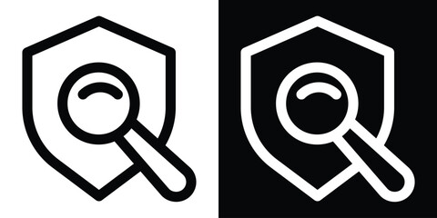 Security scan icon filled flat sign concept for web design.