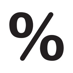 Bold Percentage Sign An Illustration of Business Financial Symbol and Price Discount Black and White Simple Design, A Visual Representation of Sales and Savings