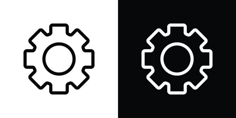 Settings icon filled flat sign concept for web design.
