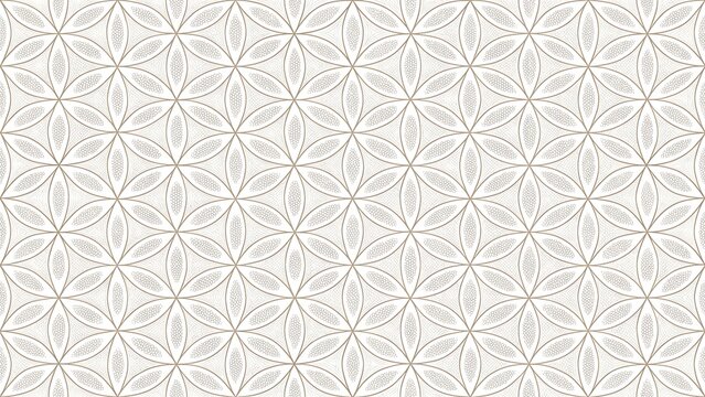Elegant geometric flower of life seamless pattern