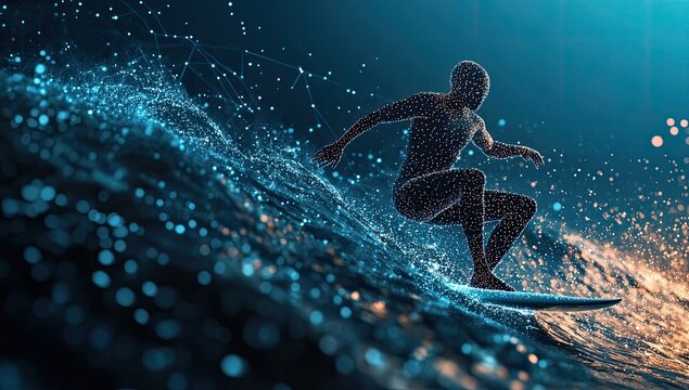 Digital surfer rides a wave of data