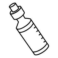 Minimalist Vaccine Vial Outline Icon