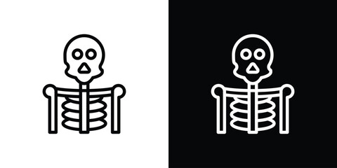 Skeleton icon filled flat sign concept for web design.