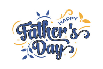 Happy Father's Day Letter Typography