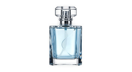 Elegant Perfume Bottle: Clear Glass Fragrance Container with Silver Cap