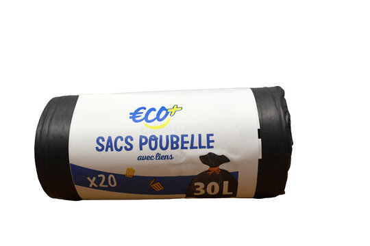 un rouleau de sacs poubelles bleu  eco +