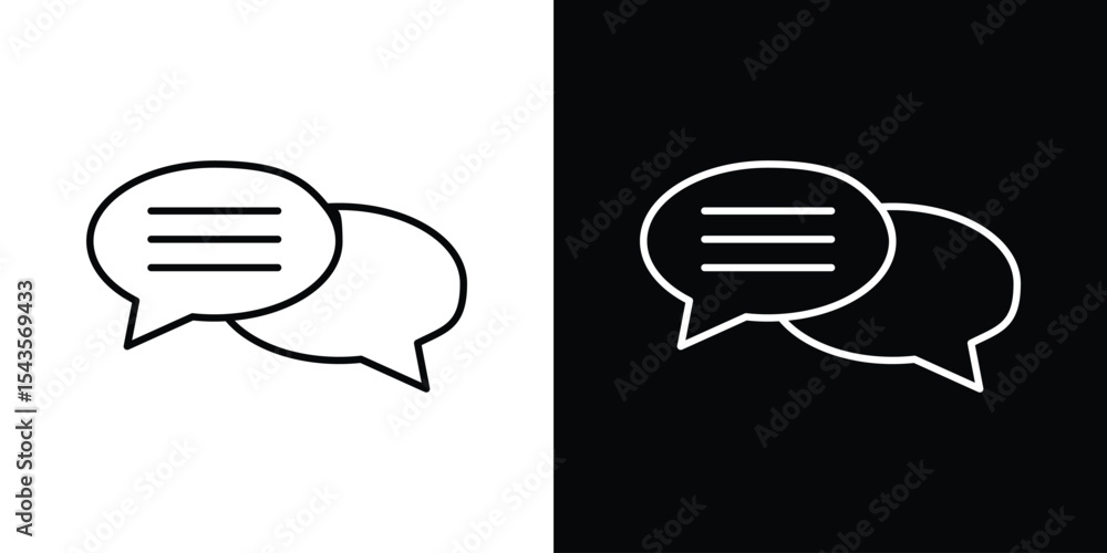 Poster speech bubble icon filled flat sign concept for web design.