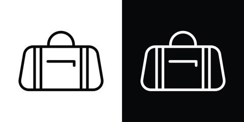 Sports bag icon filled flat sign concept for web design.