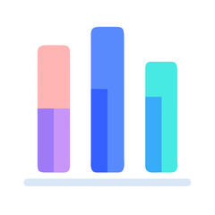 Bar graph with three columns Material SVG Icon