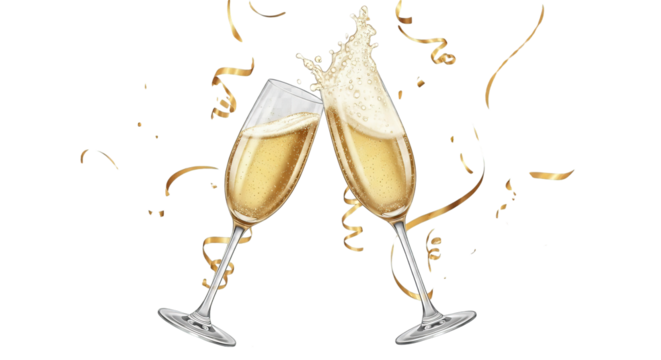 Champagne Toast Celebration Graphic
