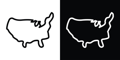 State country icon filled flat sign concept for web design.