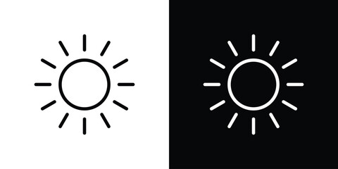 Sun icon filled flat sign concept for web design.