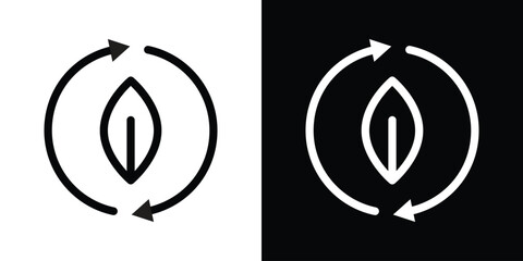 Sustainable icon filled flat sign concept for web design.