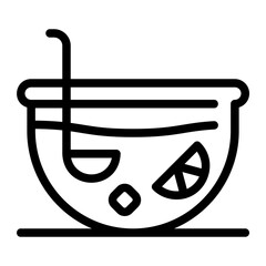 fruit juice line icon