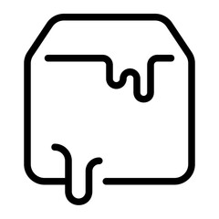 ice cube line icon