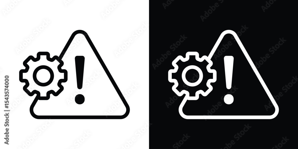 Poster system error icon filled flat sign concept for web design.