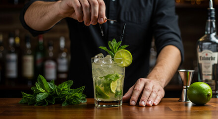 bartender preparing drink
