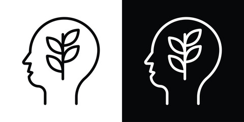 Think green icon filled flat sign concept for web design.