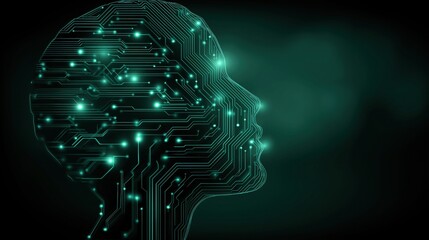 Artificial intelligence processing data in human head shape circuit board