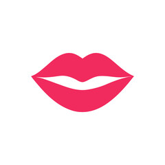 Luxury lips icon logo design for makeup cosmetic and beauty product branding