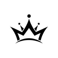 Luxury crown icon logo design for beauty pageant salon and queen branding