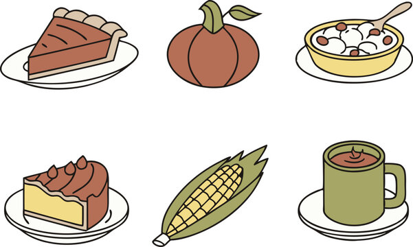 Thanksgiving Clipart Bundle for Fall Projects. Autumn Thanksgiving Clipart Set for Crafts. Cute Thanksgiving Holiday Clipart Collection. Traditional Thanksgiving Symbols Clipart. Harvest Themed Thanks