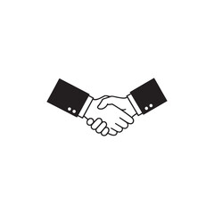 Handshake Between Two Businessmen Vector Illustration.