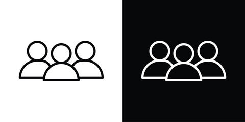 Users icon filled flat sign concept for web design.