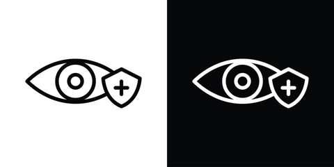 Vision insurance icon filled flat sign concept for web design.