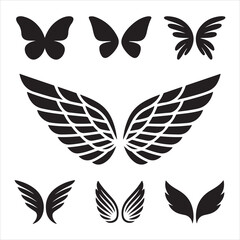 Butterfly & Wing Hybrid Vector Set