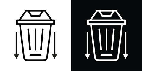 Waste reduction icon filled flat sign concept for web design.